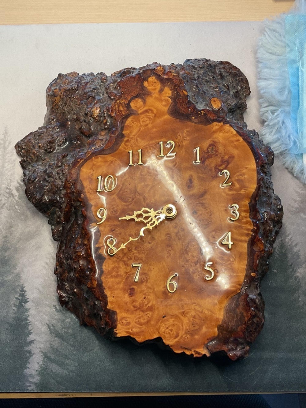 Burl clock